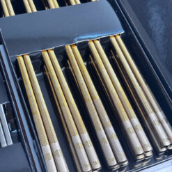 Bộ 10 đôi đũa inox 316 hoa văn chống trơn GUME GM-D1882 (màu vàng)