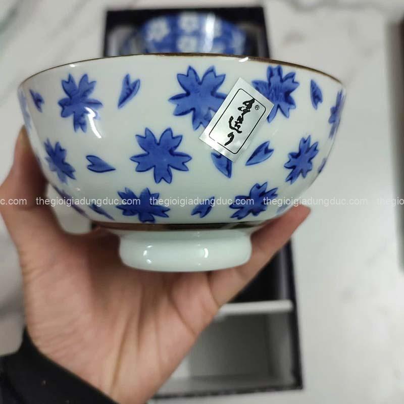 bo-5-bat-gom-su-ve-tay-100-nagoya-nhat (5) Bộ 5 bát gốm sứ vẽ tay 100% Nagoya Nhật Bản