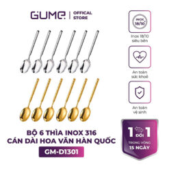 Bộ 6 thìa Inox 316 Gume GM-D1301 (màu vàng)