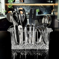 Caddy pha lê đựng dao dĩa 3 ngăn Dublin