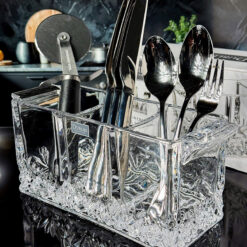 Caddy pha lê đựng dao dĩa 3 ngăn Dublin