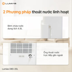 Máy hút ẩm 20L Lumias D6S-20L - Giải pháp chống ẩm hiệu quả