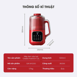 Máy làm sữa hạt Greata Kostlich 1,2L