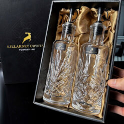 Set 2 bình pha lê đựng dầu/mắm Killarney