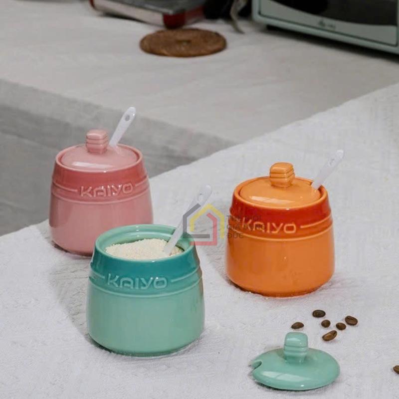 set-3-hu-gia-vi-kaiyo-rainbowl (3) Set 3 hũ gia vị Kaiyo Rainbowl 300ml có thìa
