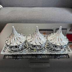 Set 3 thố mứt Irris Hershey Kiss phủ bạc