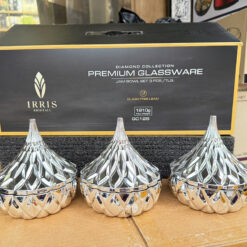 Set 3 thố mứt Irris Hershey Kiss phủ bạc