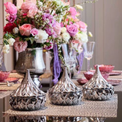 Set 3 thố mứt Irris Hershey Kiss phủ bạc