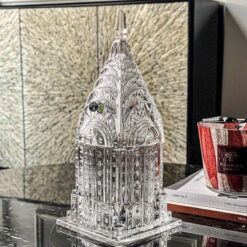 Thố pha lê mài Bohemia Building 30cm