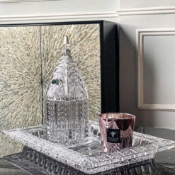 Thố pha lê mài Bohemia Building 30cm