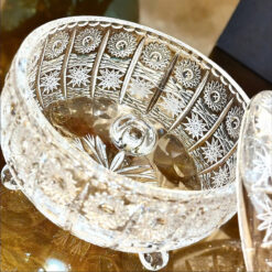 Thố pha lê mài Bohemia cao 15cm