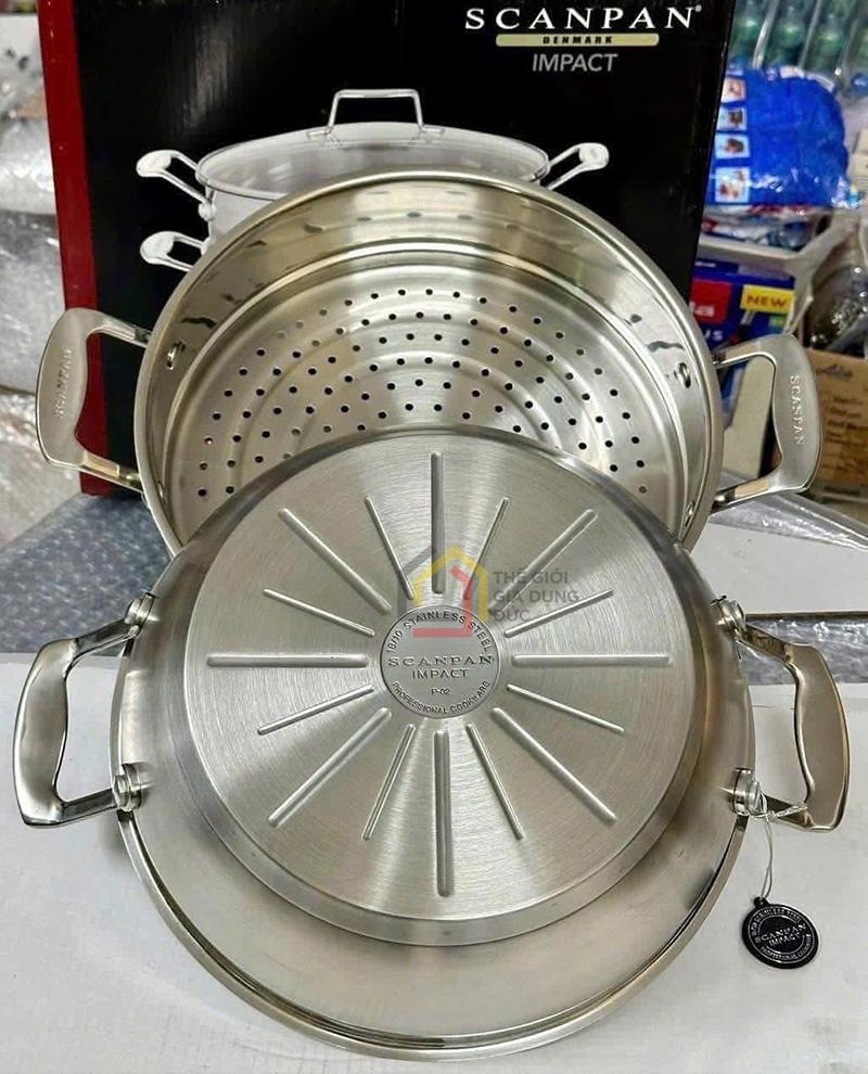 chao-inox-sau-long-kem-xung-hap-scanpan-impact-28cm (8) Chảo inox sâu lòng kèm xửng hấp Scanpan Impact 28cm