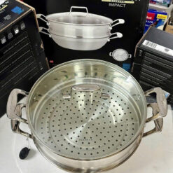 Chảo inox sâu lòng kèm xửng hấp Scanpan Impact 28cm