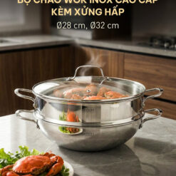 Chảo Wok kèm xửng hấp GKÖCH