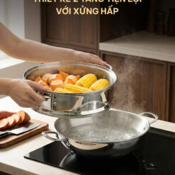 Chảo Wok kèm xửng hấp GKÖCH