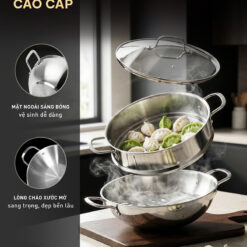 Chảo Wok kèm xửng hấp GKÖCH