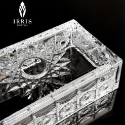 Hộp giấy ăn pha lê thuỷ tinh mài Irris