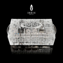 Hộp giấy ăn pha lê thuỷ tinh mài Irris