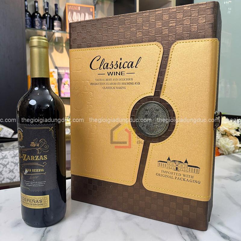 ruou-vang-do-chat-jose-de-zarzas-750ml-hop-da-2-chai (1) Rượu vang đỏ chát Jose de Zarzas 750ml (Hộp da 2 chai)