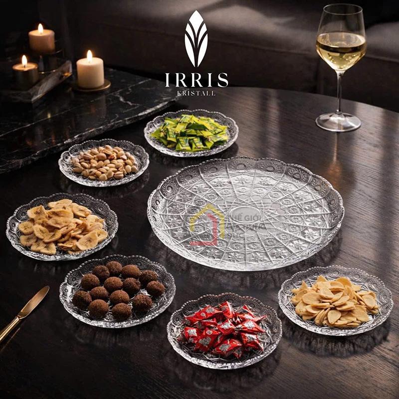 set-7-dia-hoa-tiet-mai-handmade-irris-de (1) Set 7 đĩa họa tiết mài handmade Irris DE