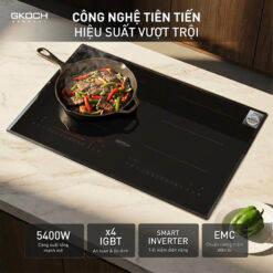 Bếp từ 2 vùng nấu GKÖCH 5400W