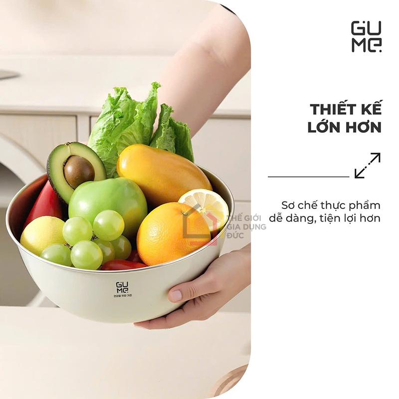 bo-ro-chau-inox-304-gume-gm-dr0025-25cm (4) Bộ rổ chậu inox 304 Gume GM-DR0025 25cm