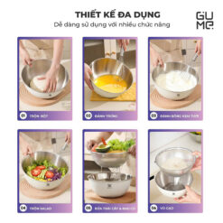 Bộ rổ chậu inox 304 Gume GM-DR0025 25cm