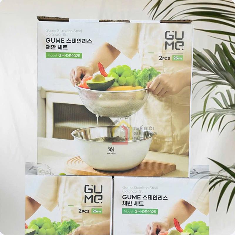 bo-ro-chau-inox-304-gume-gm-dr0025-25cm (9) Bộ rổ chậu inox 304 Gume GM-DR0025 25cm