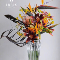 Lọ hoa thủy tinh pha lê màu Irris 30cm