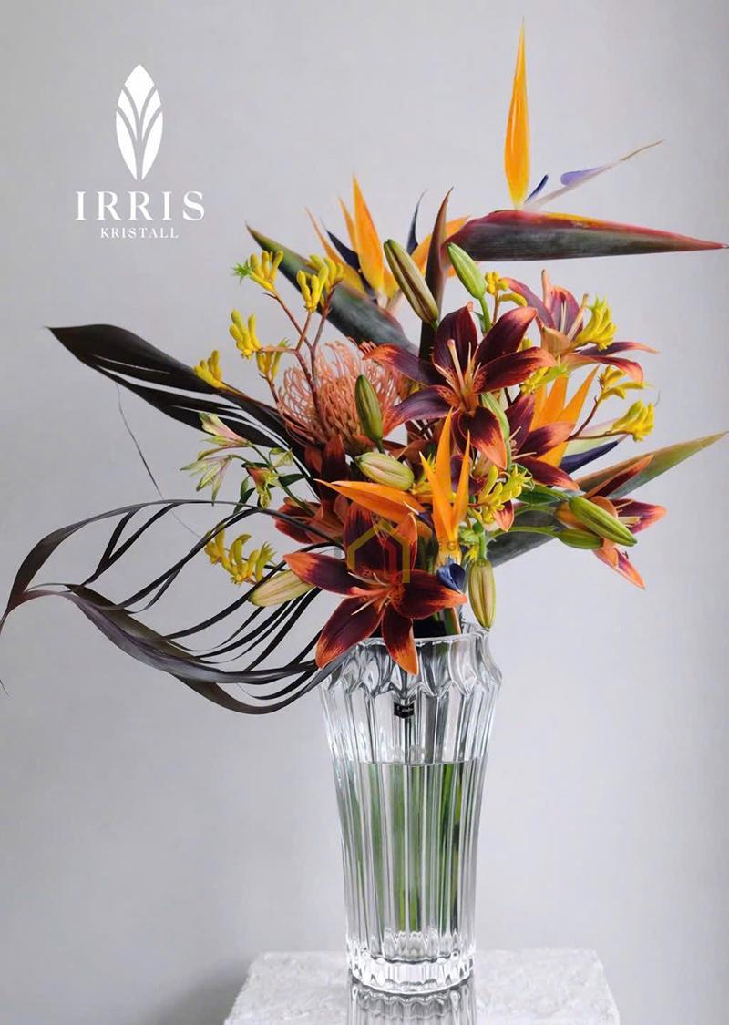 lo-hoa-thuy-tinh-pha-le-mau-irris-30cm (1) Lọ hoa thủy tinh pha lê màu Irris 30cm