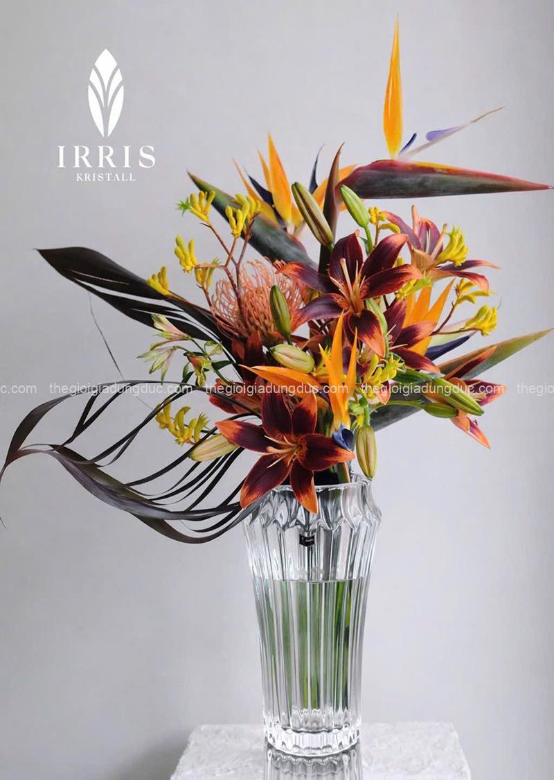 lo-hoa-thuy-tinh-pha-le-mau-irris-30cm (1) Lọ hoa thủy tinh pha lê màu Irris 30cm