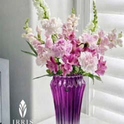 Lọ hoa thủy tinh pha lê màu Irris 30cm