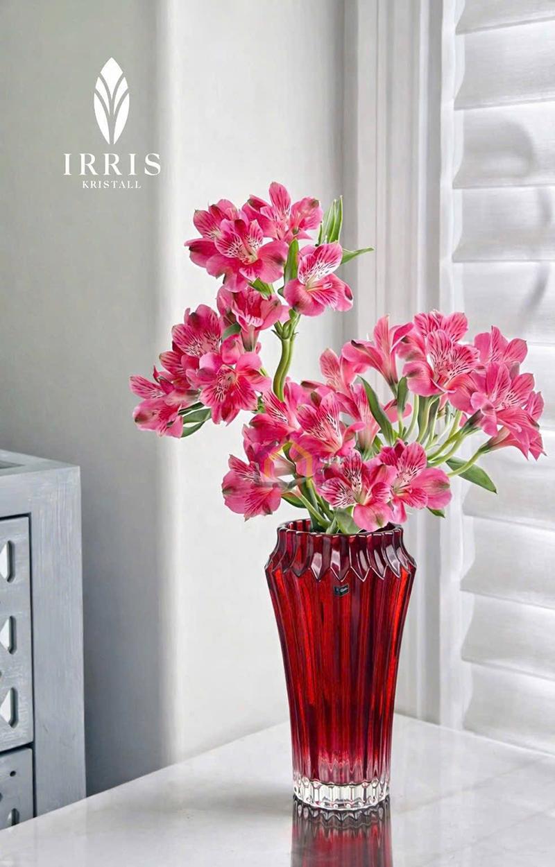 lo-hoa-thuy-tinh-pha-le-mau-irris-30cm (3) Lọ hoa thủy tinh pha lê màu Irris 30cm