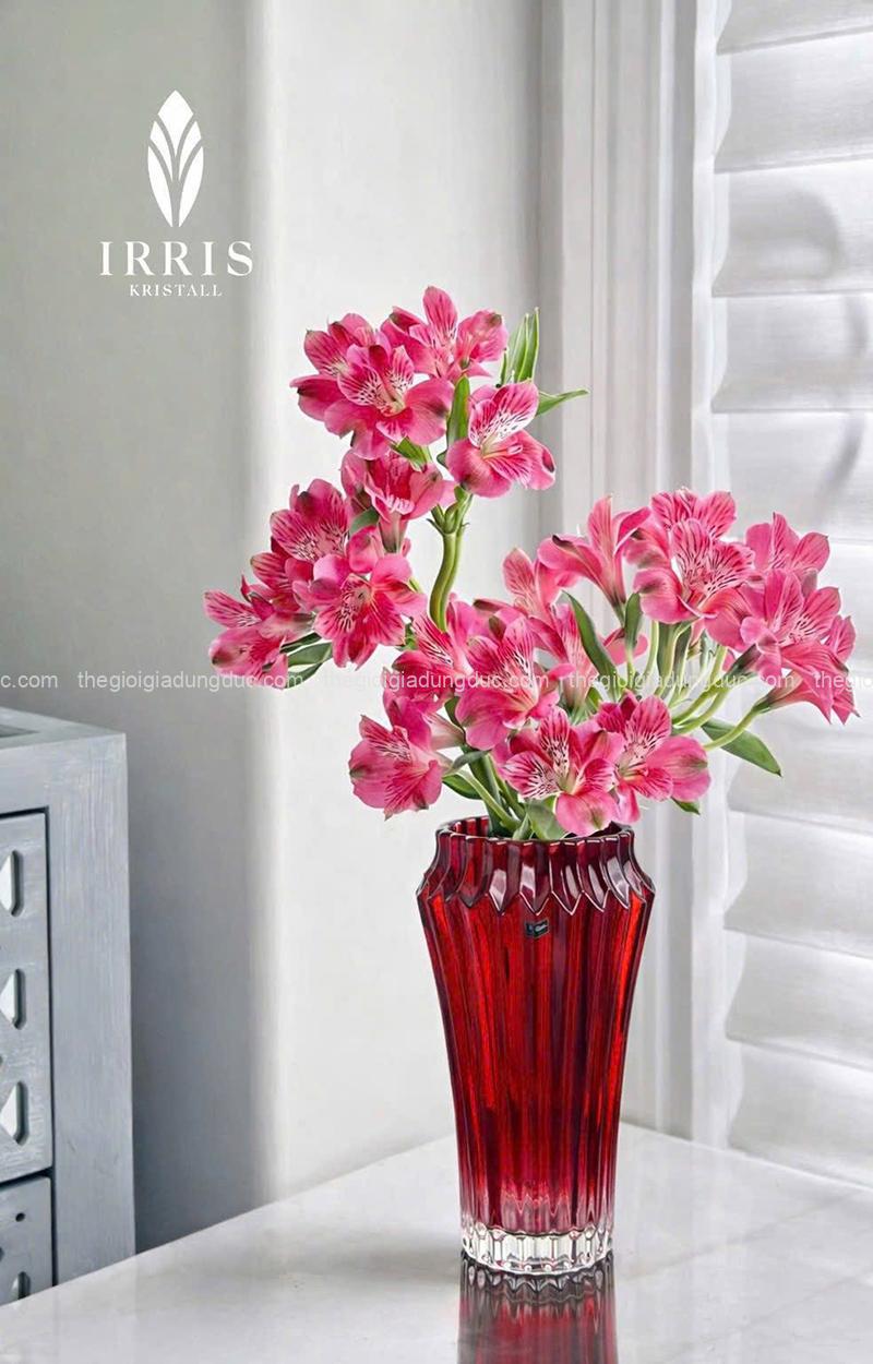 lo-hoa-thuy-tinh-pha-le-mau-irris-30cm (3) Lọ hoa thủy tinh pha lê màu Irris 30cm