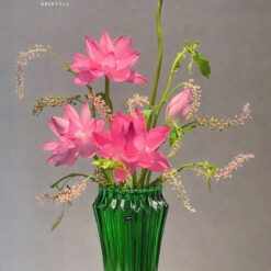 Lọ hoa thủy tinh pha lê màu Irris 30cm