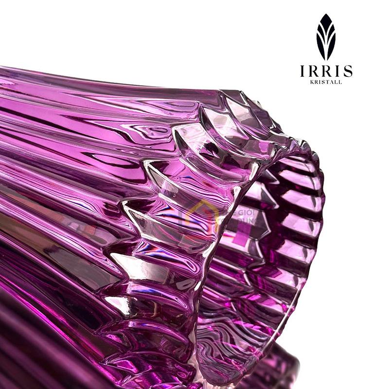lo-hoa-thuy-tinh-pha-le-mau-irris-30cm (5) Lọ hoa thủy tinh pha lê màu Irris 30cm