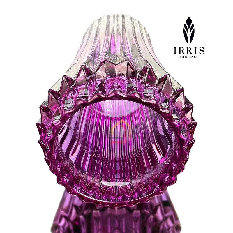 lo-hoa-thuy-tinh-pha-le-mau-irris-30cm (8) Lọ hoa thủy tinh pha lê màu Irris 30cm