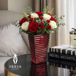 Lọ hoa thủy tinh tháp kim cương Irris 28cm