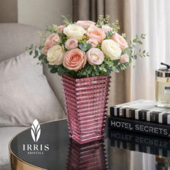 Lọ hoa thủy tinh tháp kim cương Irris 28cm