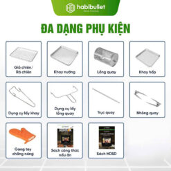 Nồi chiên hấp hơi nước Habibullet FHB18 Plus