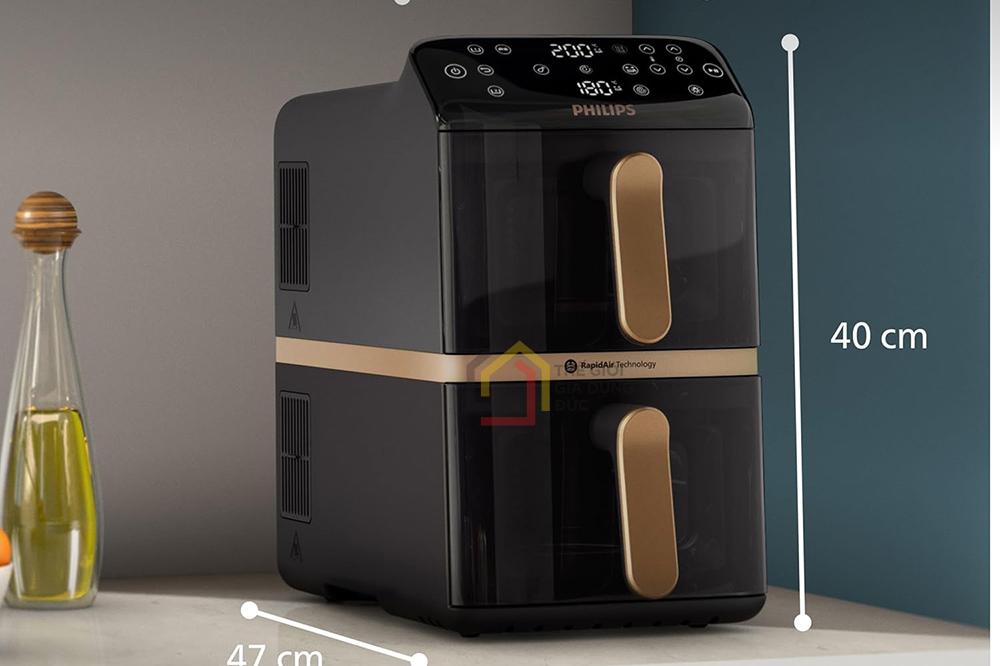 Nồi chiên không dầu 2 tầng Philips NA462/70