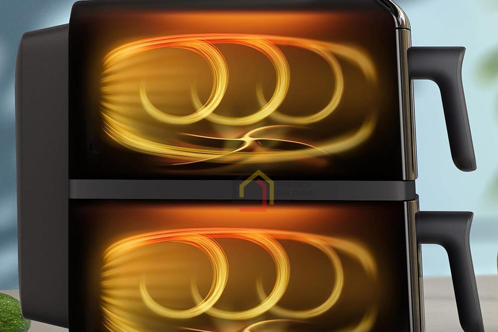 Nồi chiên không dầu 2 tầng Philips NA462/70