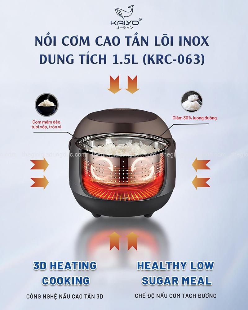 noi-com-cao-tan-tach-duong-kaiyo-krc-063-15l (3) Nồi cơm cao tần tách đường Kaiyo KRC-063 1,5L