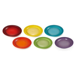 Set 6 đĩa cầu vồng Le Creuset 22cm