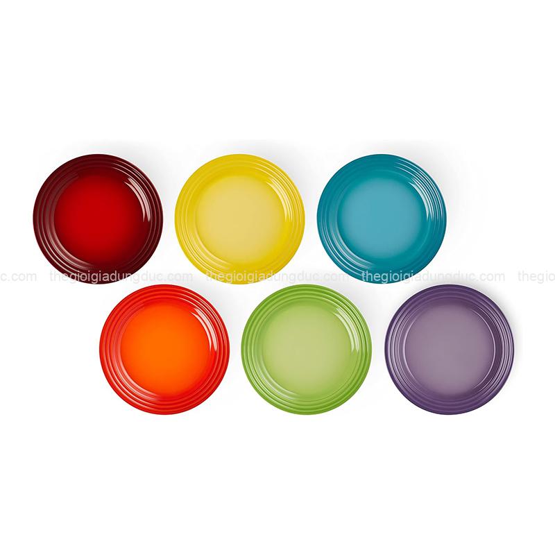set-6-dia-cau-vong-le-creuset-22cm (3) Set 6 đĩa cầu vồng Le Creuset 22cm