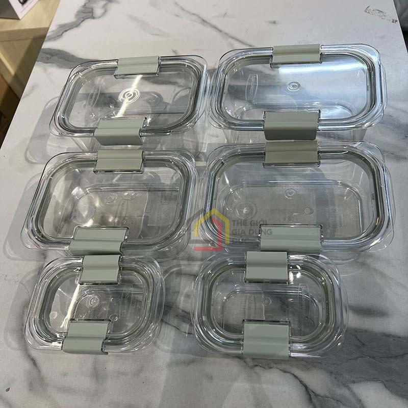 set-hop-tru-thuc-pham-rubbermaid-brilliance-tritan-12-mon (6) Set hộp trữ thực phẩm Rubbermaid Brilliance Tritan 12 món