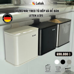 Thùng rác treo tủ & để bàn Letek LC05 5L