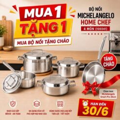 Bộ nồi Michelangelo Home Chef 4 món