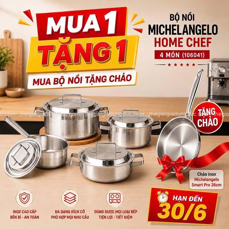 bo-noi-michelangelo-home-chef-4-mon Bộ nồi Michelangelo Home Chef 4 món