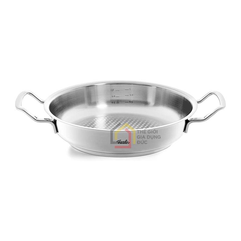 chao-fissler-profi-2-quai-kem-vung-inox-24cm (2) Chảo Fissler Profi 2 quai kèm vung inox 24cm